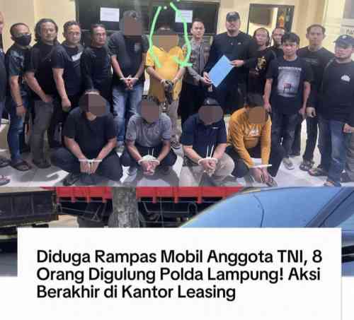 Skandal Perampasan Kendaraan di Lampung: Pajero Milik TNI Berhasil Diamankan Polisi