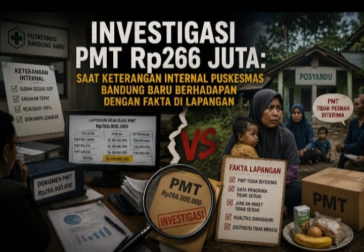 Geger PMT Rp266 Juta! Keterangan Internal Puskesmas Bandung Baru Diduga Berbeda dengan Kondisi Sebenarnya