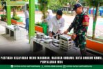 Pastikan Kelayakan Menu Makanan, Babinsa Koramil Kota Bangun Kawal Penyaluran MBG