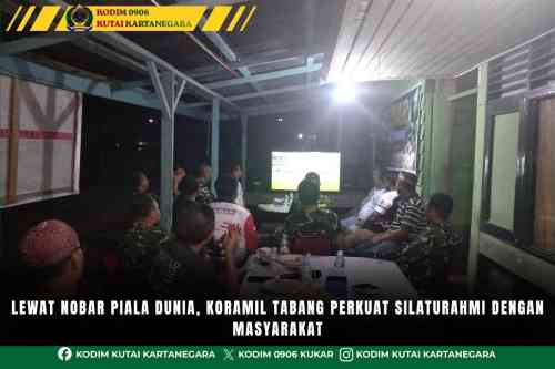 Lewat Nobar Piala Dunia, Koramil Tabang Perkuat Silaturahmi dengan Masyarakat Lewat Nobar Piala Dunia, Koramil Tabang Perkuat Silaturahmi dengan Masyarakat