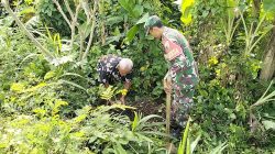 Lestarikan Alam, Babinsa Sidomulyo Sertu Deny Bersama Warga Gelar Aksi Tanam Pohon