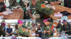 Menjaga Kesehatan dan Harapan Warga Distrik Tigi, Satgas Yonif 2 Marinir Bersinergi dengan Kodim 1703/Deiyai Gelar Pengobatan Gratis