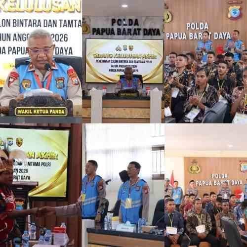 Sidang Kelulusan Akhir Penerimaan Bintara dan Tamtama Polri T.A. 2026 Panda PBD, 51 Peserta Dinyatakan Lulus Terpilih