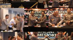 Resmi Beralih Tongkat Komando, Polda PBD Gelar Laporan Satuan dan Penandatanganan Memori Sertijab