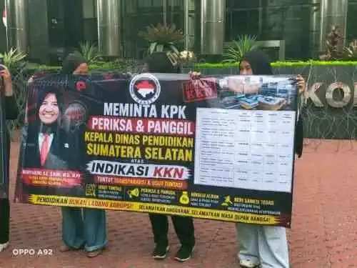 Demo Mahasiswa Sumsel Berlangsung Tertib, KPK Didesak Usut Dugaan Gratifikasi