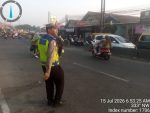 Personel Lantas Polsek Cikupa Laksanakan PECAK Pagi, Wujudkan Kamseltibcar Lantas di Jam Sibuk