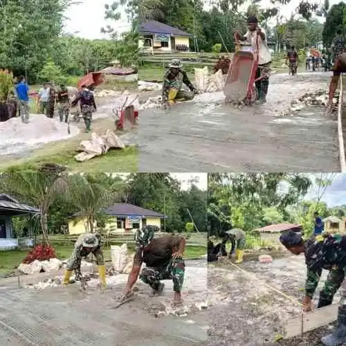 TMMD Ke-129 hari ke 2 (dua) TA 2026 pembuatan Jalan Cor di Kampung Sesor, Tingkatkan Akses dan Kesejahteraan Masyarakat