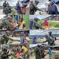 Senyum Mama Papua Mengiringi Patroli Satgas Yonif 2 Marinir Saat Lariskan Hasil Bumi Warga Distrik Tigi