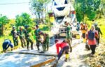 Pengecoran Jalan Kedungpandan Tuntas, Satgas TMMD 129 Bojonegoro Siap Geser ke Dusun Mundu