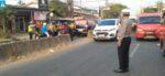 PECAK Sore Polsek Cikupa, IPTU Udi Muhdi dan AIPTU Sapudin Atur Lalu Lintas di Jalan Raya Serang