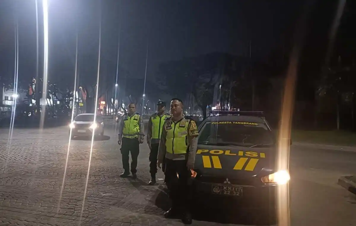 Polsek Cikupa Gelar Patroli KRYD Malam Hari, Sasar Titik Rawan Gangguan Kamtibmas
