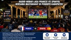 Wabup Pringsewu Umi Laila Hadiri Nobar Laga Prancis vs Spanyol Bersama Masyarakat di Pendopo Kabupaten