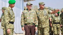 Pastikan Kesiapan Prajurit, Wapang TNI Bersama Menhan Tinjau Marshalling Area Yonif TP 937/Satria Kalijaga