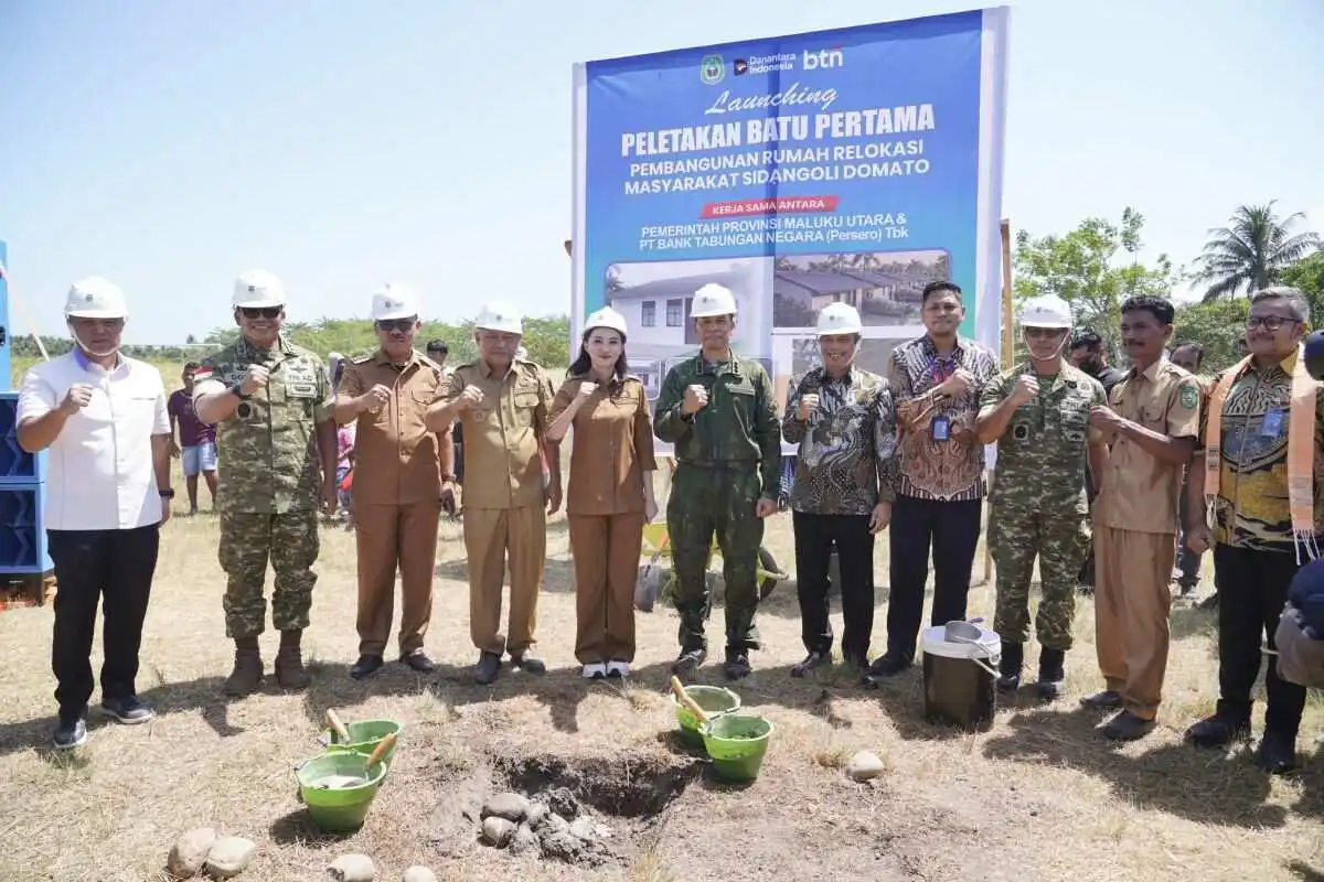 Peran Aktif TNI Dalam Percepatan Pembangunan Di Maluku Utara TNI Hadir Dalam Peletakan Batu Pertama Relokasi Permukiman Nelayan Sidangoli Dehe