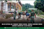 Wujud Kepedulian Terhadap Rumah Ibadah, Babinsa Bersama Warga Lakukan Semenisasi Jalan Masjid