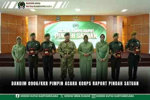 Dandim 0906/kkr Pimpin Acara Korps Raport Pindah Satuan