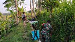 Dukung Ketahanan Pangan, Serda Nurhatib Dampingi Poktan Margo Rukun III Bersihkan Irigasi Sawah