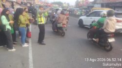 Personel Lantas Polsek Cikupa Laksanakan PECAK, Atur Arus Lalu Lintas Pagi Hari