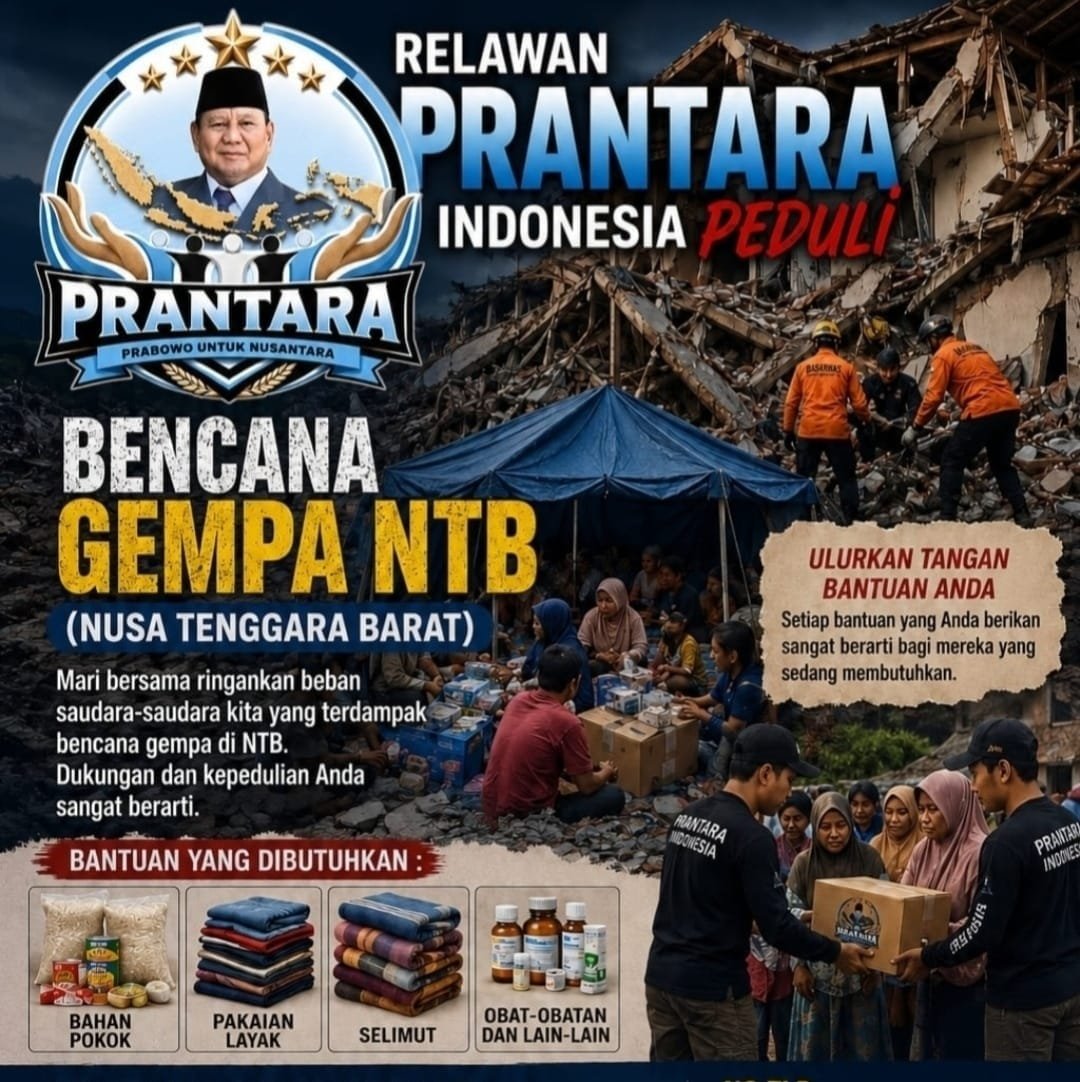 Relawan PRANTARA Peduli, Ajak Masyarakat Bantu Korban Bencana NTB dan NTT