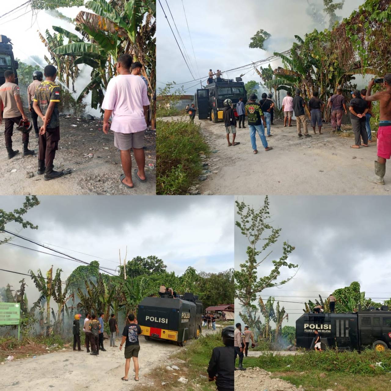 Respons Cepat Polres Sorong Selatan Padamkan Kebakaran Lahan di Kompleks Kaliat