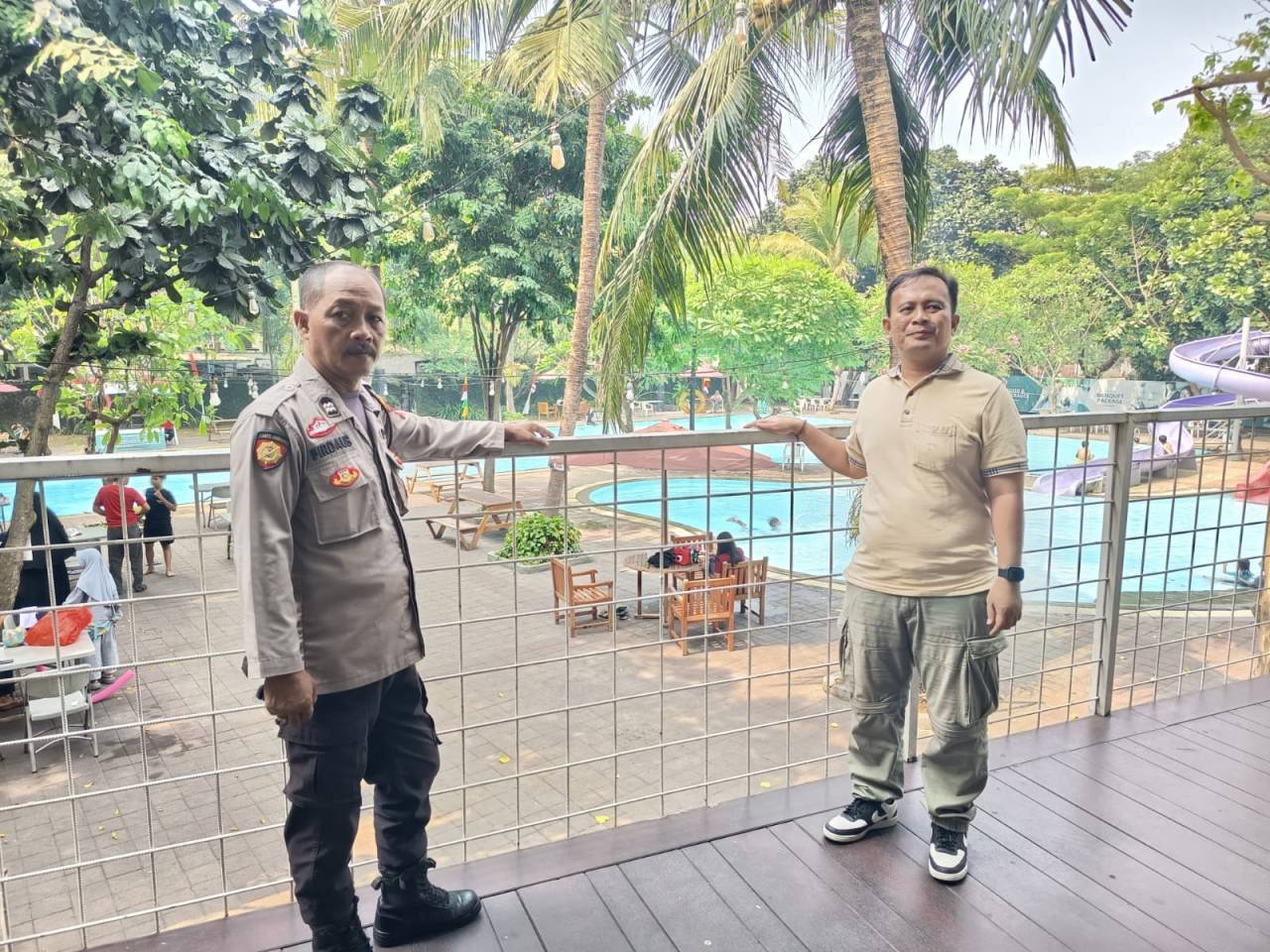 IPDA Andhika VO Pimpin Monitoring Kolam Renang Talaga Bestari, Pastikan Wisatawan Aman dan Kondusif