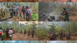 Gerak Cepat TNI dan Warga Padamkan Kebakaran Lahan di Momiwaren