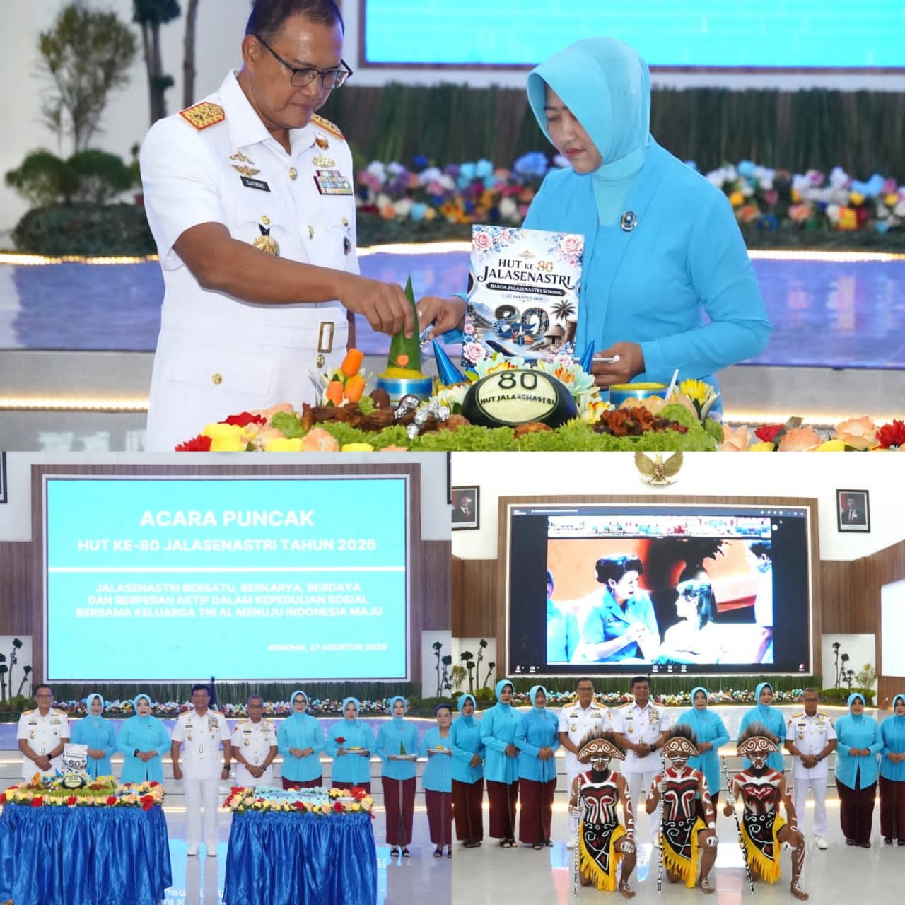 Komandan Kodaeral XIV Sorong Hadiri Puncak Peringatan HUT Ke-80 Jalasenastri