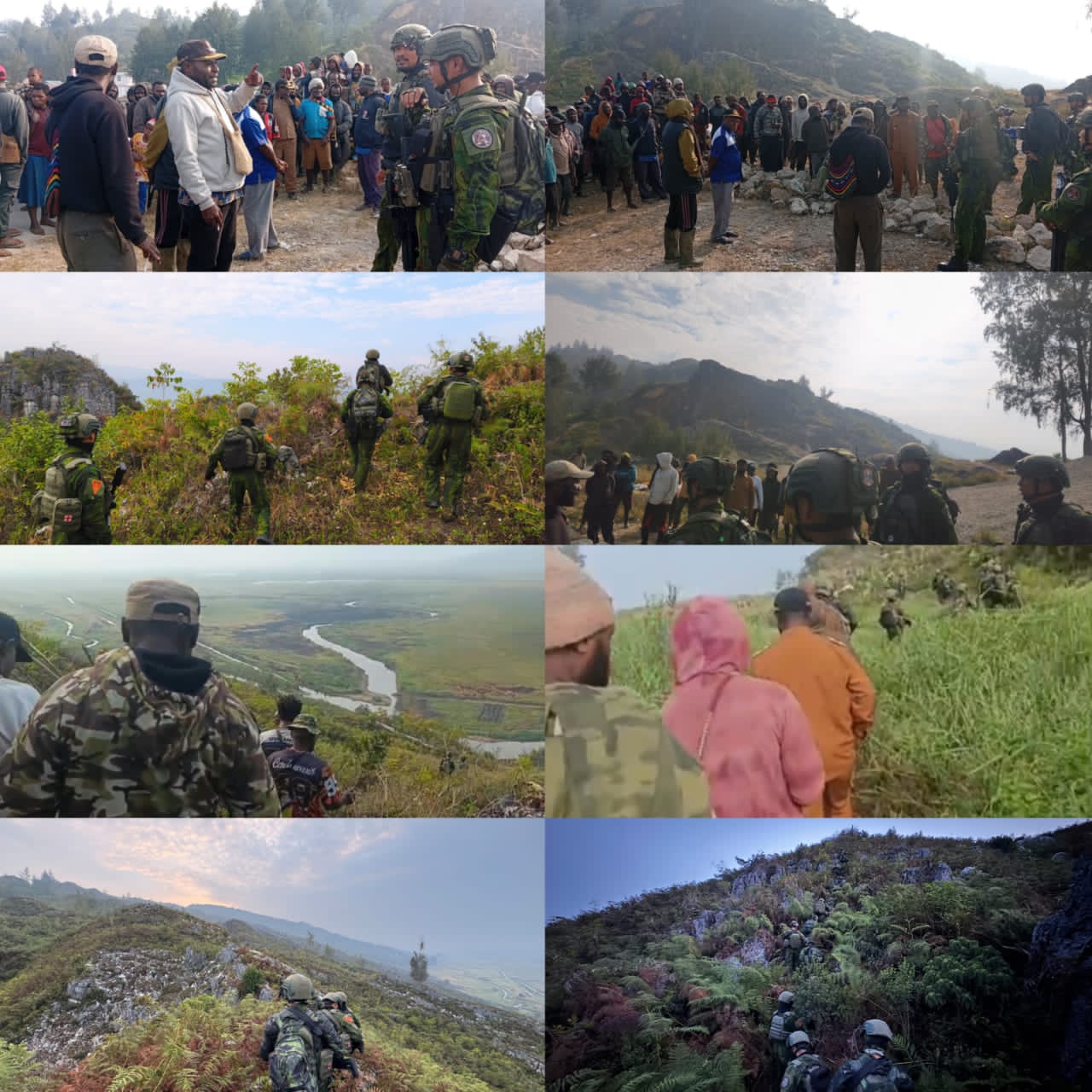Bersama Warga, Satgas Yonif 2 Marinir Sisir Wilayah Rawan Karhutla di Kampung Boutai Dagouto
