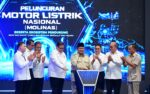 Panglima TNI Hadiri  Peluncurkan Motor Listrik Nasional oleh Presiden RI