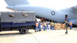 Mendukung Penuh Penanganan Karhutla, TNI AU Terbangkan A-400M Bawa Bantuan Presiden RI Yang Dikirim oleh Kemhan-Kementan