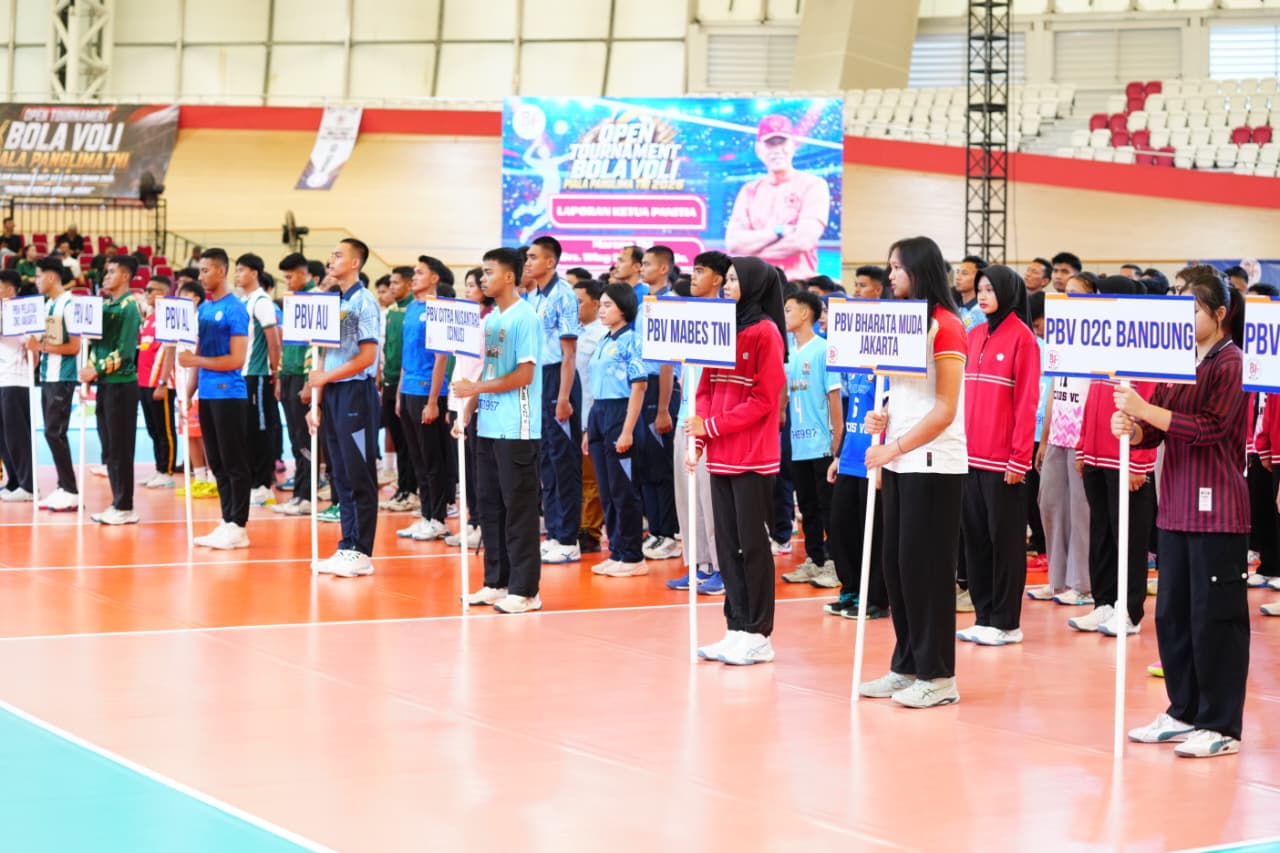 Aspers Panglima TNI Buka Open Tournament Bola Voli Piala Panglima TNI Tahun 2026