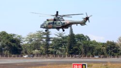 Pantau Dari Langit, Lanud Sjamsudin Noor Dukung Patroli Udara Helikopter Caracal TNI AU Dalam Penanganan Karhutla di Kasel