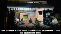 Jaga Keamanan Wilayah Binaan, Babinsa Bhuana Jaya Lakukan Patroli Dan Sambangi Pos Ronda