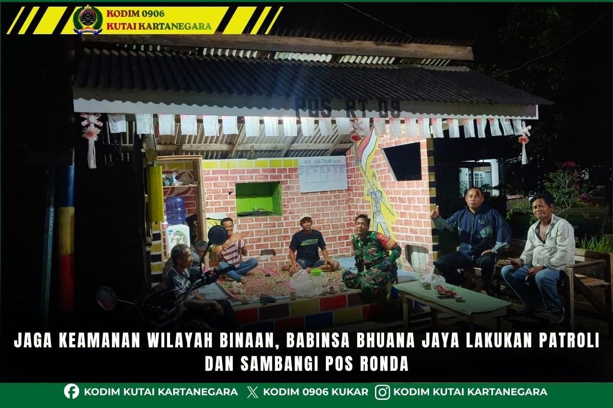 Jaga Keamanan Wilayah Binaan, Babinsa Bhuana Jaya Lakukan Patroli Dan Sambangi Pos Ronda Jaga Keamanan Wilayah Binaan, Babinsa Bhuana Jaya Lakukan Patroli Dan Sambangi Pos Ronda