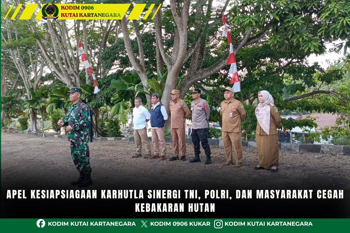Apel Kesiapsiagaan Karhutla, Sinergi TNI, Polri, dan Masyarakat Cegah Kebakaran Hutan Apel Kesiapsiagaan Karhutla, Sinergi TNI, Polri, dan Masyarakat Cegah Kebakaran Hutan