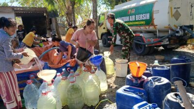 Tanggap Darurat, Kodim Bojonegoro Terus Pasok Puluhan Ribu Liter Air Bersih ke Wilayah Kekeringan