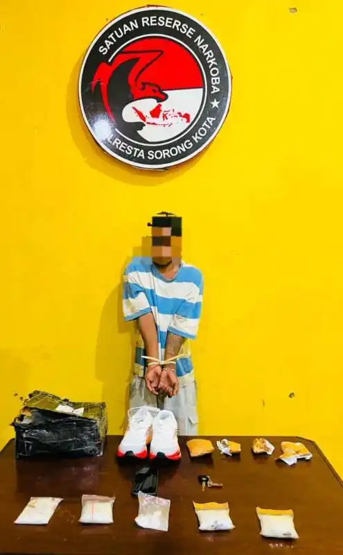 Polresta Sorong Kota Ungkap 435 Gram Sabu, Satu Tersangka Diamankan