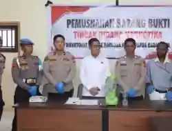 Polda Papua Barat Daya Musnahkan 22,86 Gram Sabu Barang Bukti Perkara Narkotika