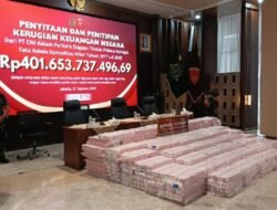 Pemameran Uang Sitaan Rp401 Miliar di Kasus Korupsi Nikel