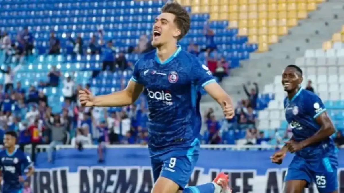 Perayaan Debut Gol Mauro Zijlstra di Arema FC