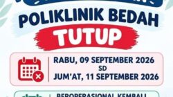 Penutupan Sementara Poliklinik Bedah RSD Besemah Pagaralam