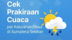 Prakiraan Cuaca Per Kelurahan di Sumatera Selatan