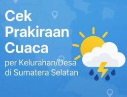 Prakiraan Cuaca Per Kelurahan di Sumatera Selatan