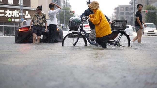 Banjir Ekstrem Menggenangi Jepang