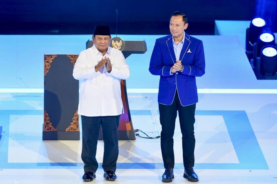 Ucapan Terima Kasih Prabowo di HUT ke-25 Partai Demokrat