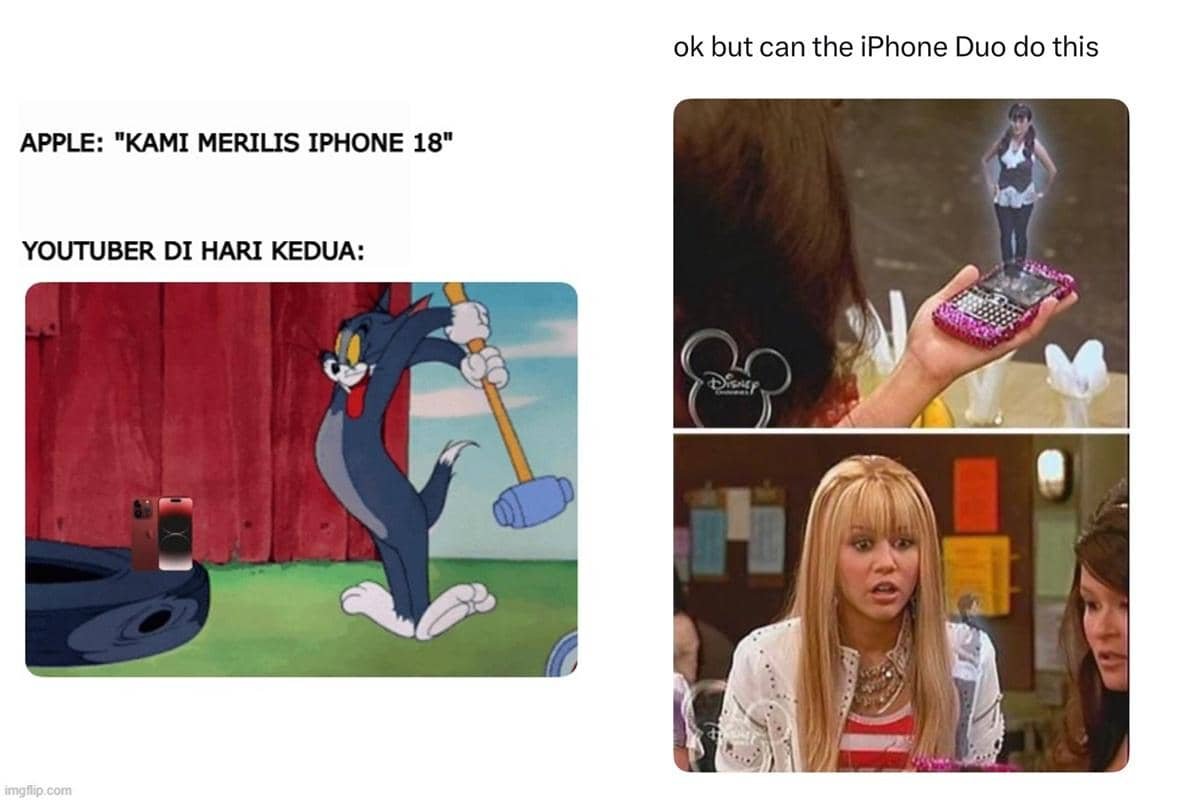 Kemeriahan Peluncuran iPhone 18 dan iPhone Duo di Dunia Meme