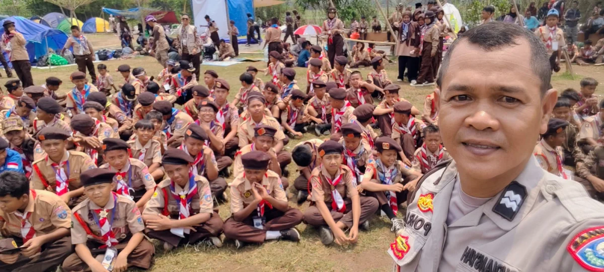 Bhabinkamtibmas Aiptu Budiansyah Hadiri Penutupan Lomba Tingkat II Pramuka Kecamatan Cikupa