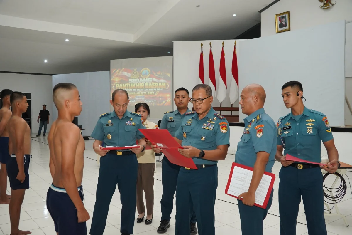 Komandan Kodaeral XIV Pimpin Sidang Pantukhirda Calon Bintara dan Tamtama PK TNI AL Gelombang III Tahun 2026