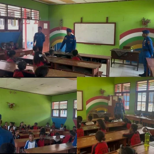 Ditpolairud Polda Papua Barat Daya Edukasi Siswa SDN 31 Kota Sorong Tentang Bahaya Perundungan