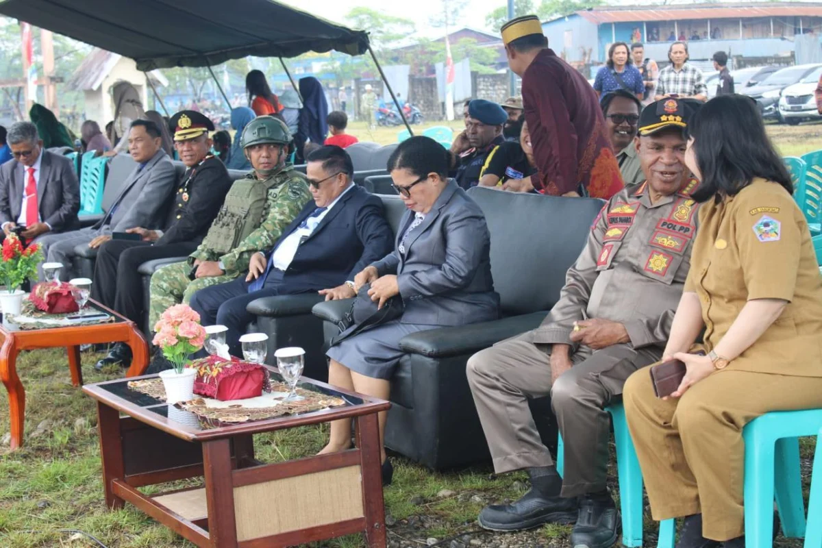 Upacara HUT TNI ke-81 di Yahukimo Berjalan Khidmat di Lapangan Abyu